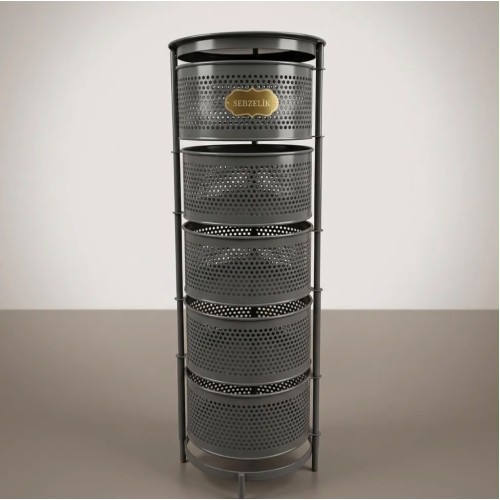 5’Lİ METAL SEBZELİK GRİ