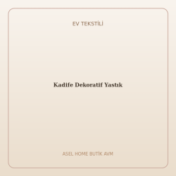 Kadife Dekoratif Yastık Kılıfı
