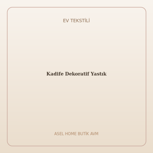 Kadife Dekoratif Yastık Kılıfı
