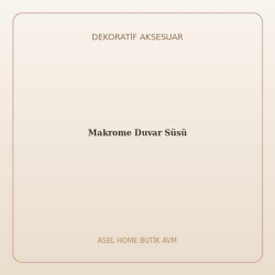 Makrome Duvar Süsü